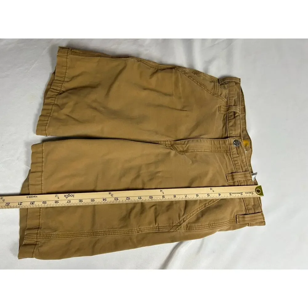 Carhartt Shorts Men Size 32 Brown khaki Rugged Flex Rigby 102514 Relaxed Fit